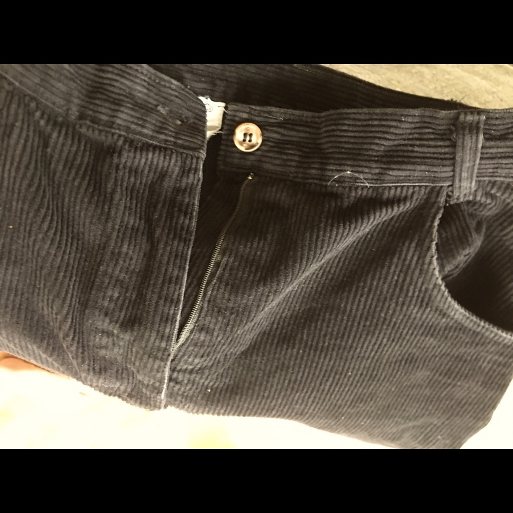 Designer Black High Rise Flattering Corduroys
